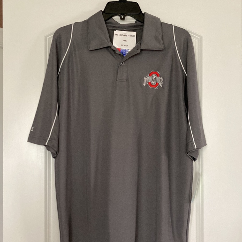 NWT Holloway Ohio State Gray Dry Excel Golf Polo Shirt - M